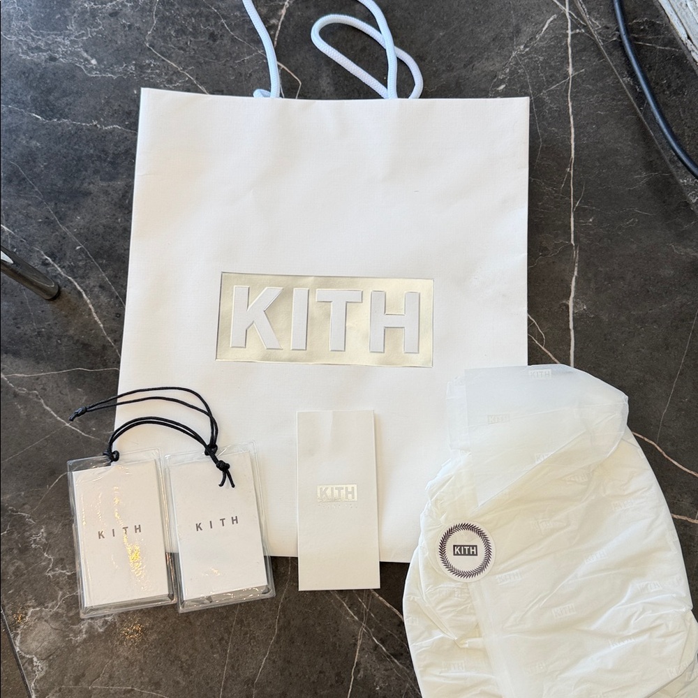 Kith White Tote with Silver Logo